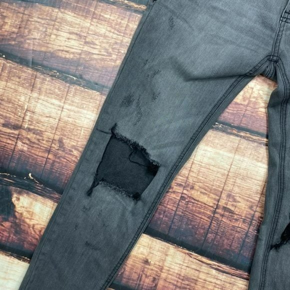 RELISTED Pacsun Black Skinny Jeans Skinniest Destruct Denim - Picture 3 of 11